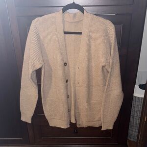 Men's Tan Sweater Cardigan